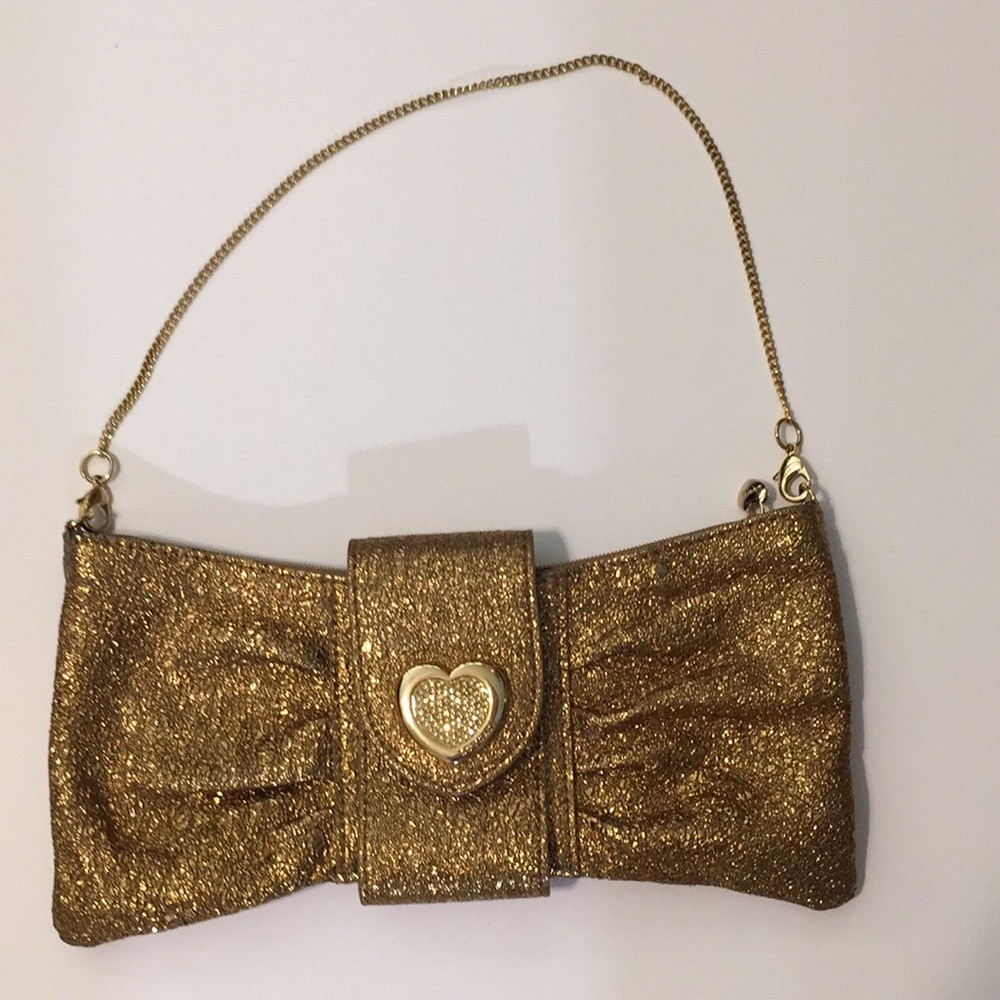 Lovecat gold tone purse
